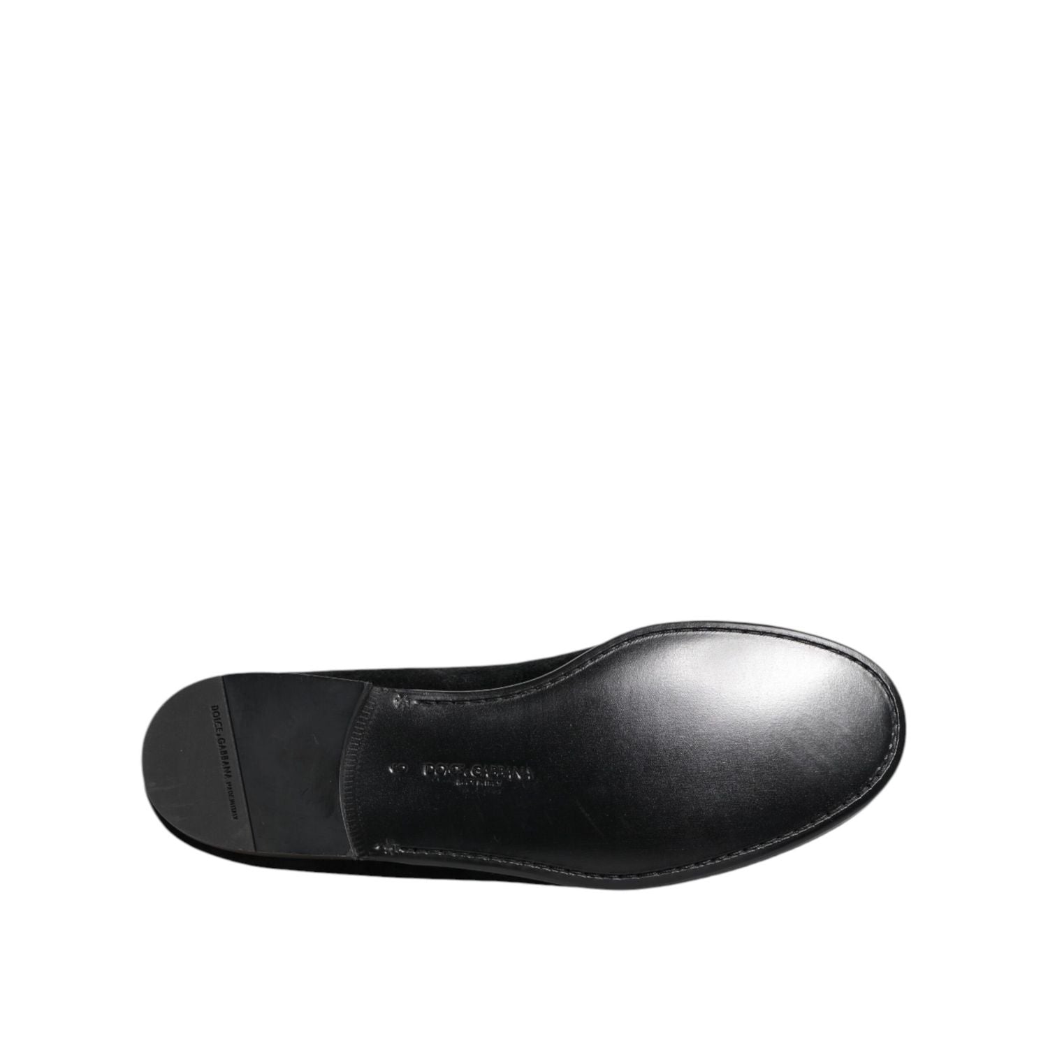 Dolce & Gabbana Black Jacquard Loafers Formal Men Dress Shoes