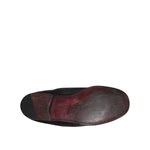 Dolce & Gabbana Black Leather Slip On Men Flat Loafers Shoes