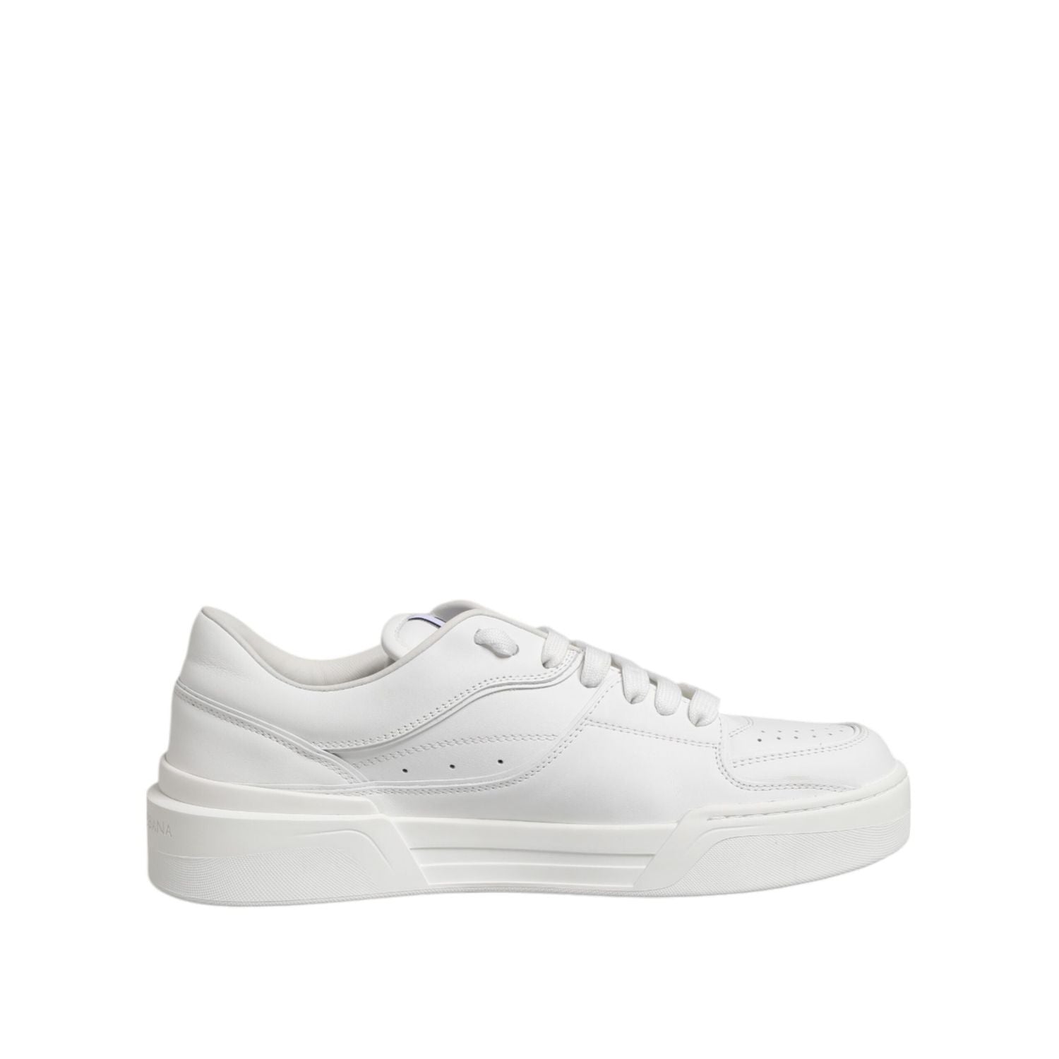 Dolce & Gabbana White Miami Leather Low Top Sneakers Shoes