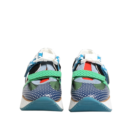 Dolce & Gabbana Multicolor Leather Low Top Sneakers Shoes MV7691-42.5