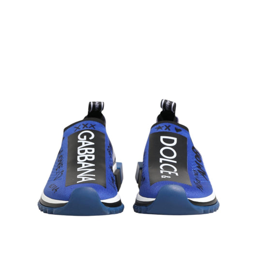 Dolce & Gabbana Blue Logo Low Top Sorrento Sneakers Shoes MV7743-40