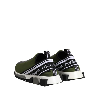 Dolce & Gabbana Green Logo Low Top Sorrento Men Sneakers Shoes