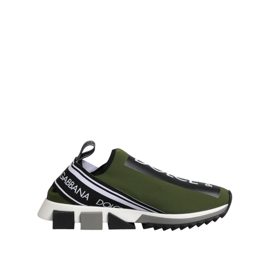 Dolce & Gabbana Green Logo Low Top Sorrento Men Sneakers Shoes