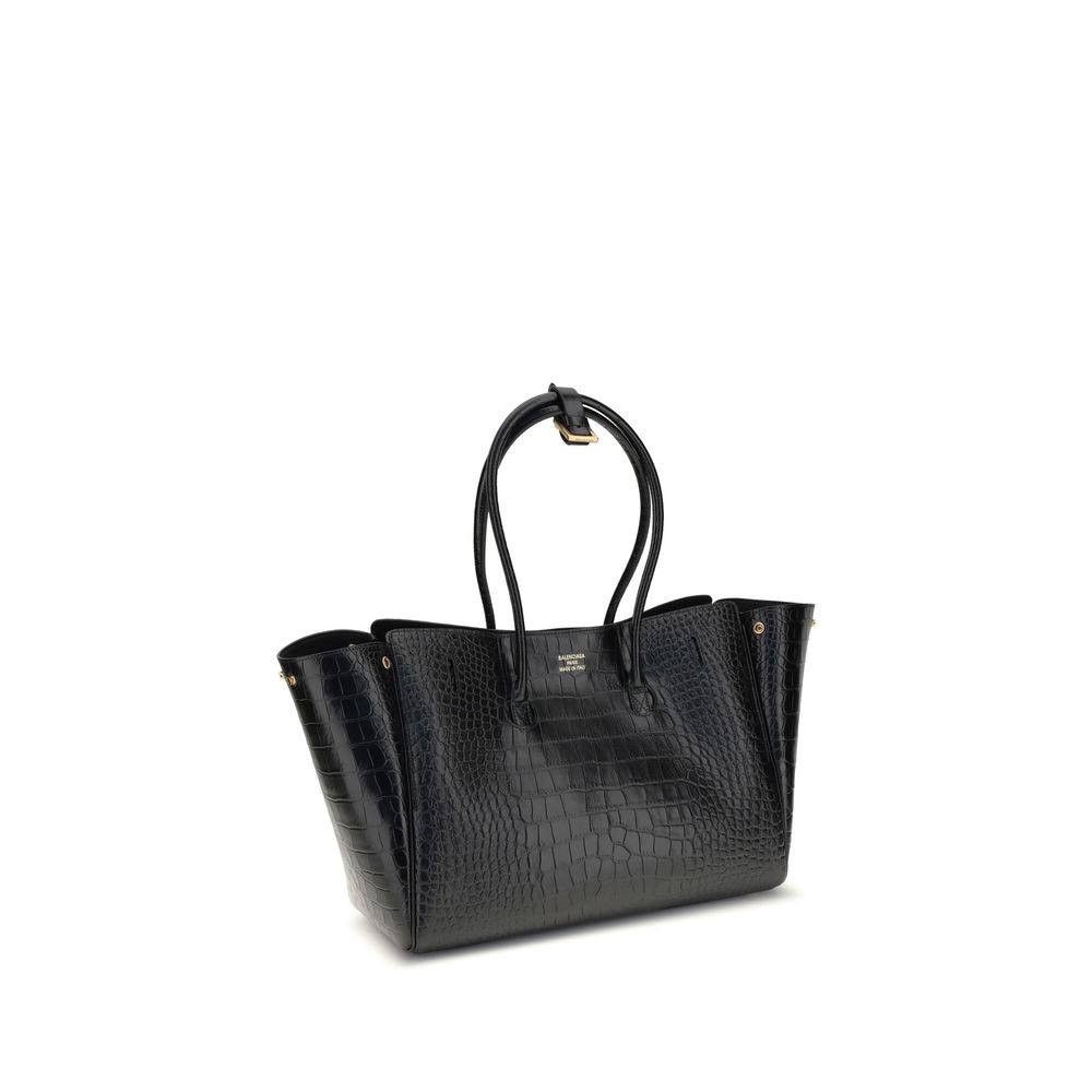 Balenciaga Black Calf Leather Bos Taurus Shoulder Bag