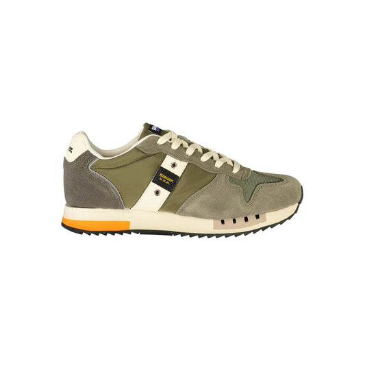 Blauer Green Polyester Men Sneaker with contrasting details and removable footbed for comfort