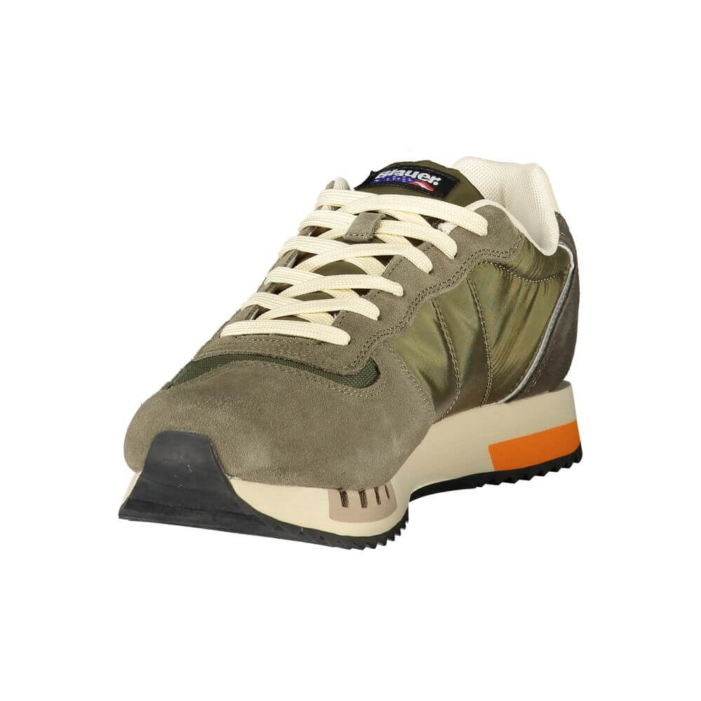 Blauer Green Polyester Men Sneaker with customizable laces and removable footbed for comfort, perfect for the modern mover.