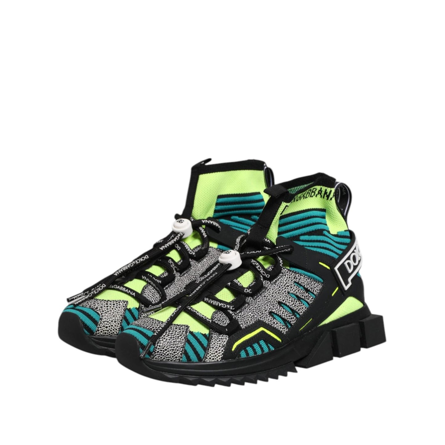 Dolce & Gabbana Multicolor Sorrento Socks Men Sneakers Shoes MV7847-40
