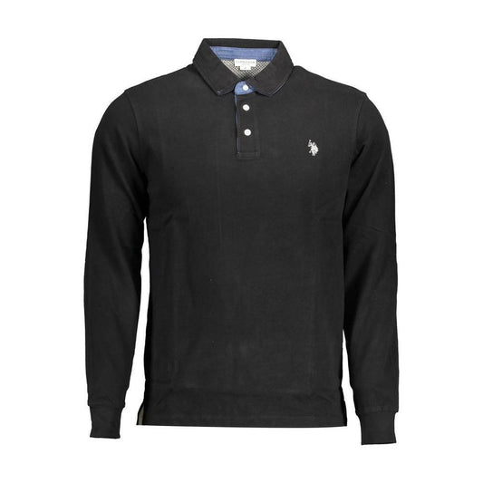 U.S. POLO ASSN. Black Cotton Polo Shirt US-16925-L