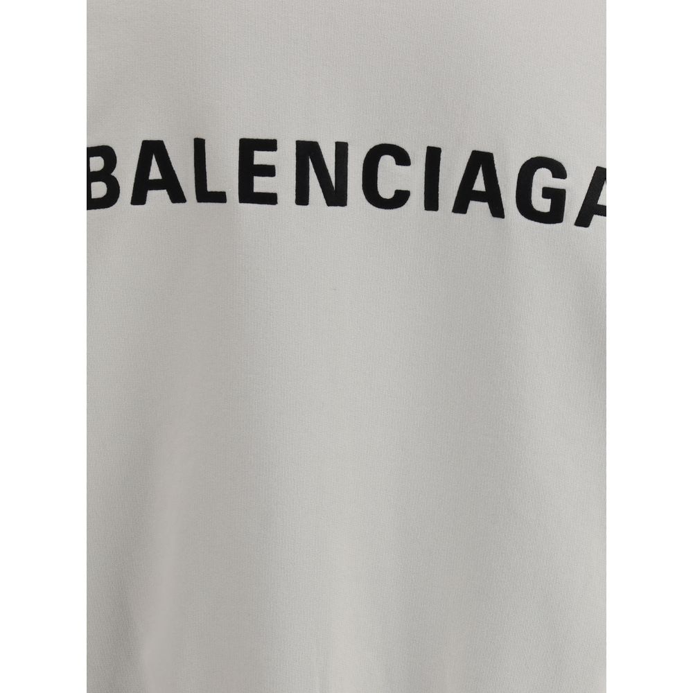 Balenciaga White Cotton Sweatshirt