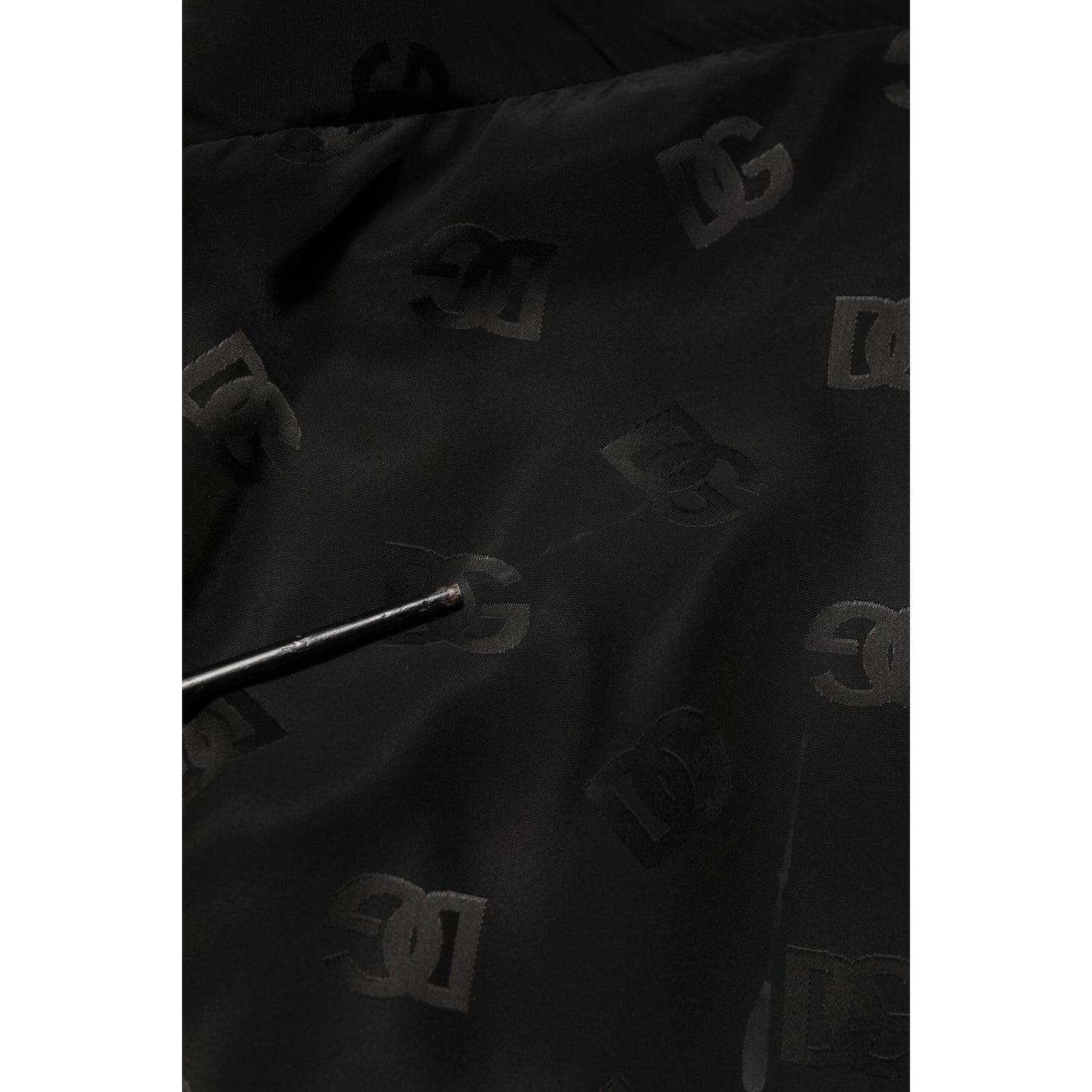 Dolce & Gabbana Black Polyester Logo Monogram Coat Jacket JKT41513-50