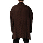 Dolce & Gabbana Brown Polyester Logo Monogram Coat Jacket JKT41514-50