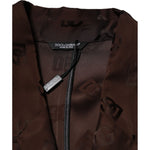 Dolce & Gabbana Brown Polyester Logo Monogram Coat Jacket JKT41514-50