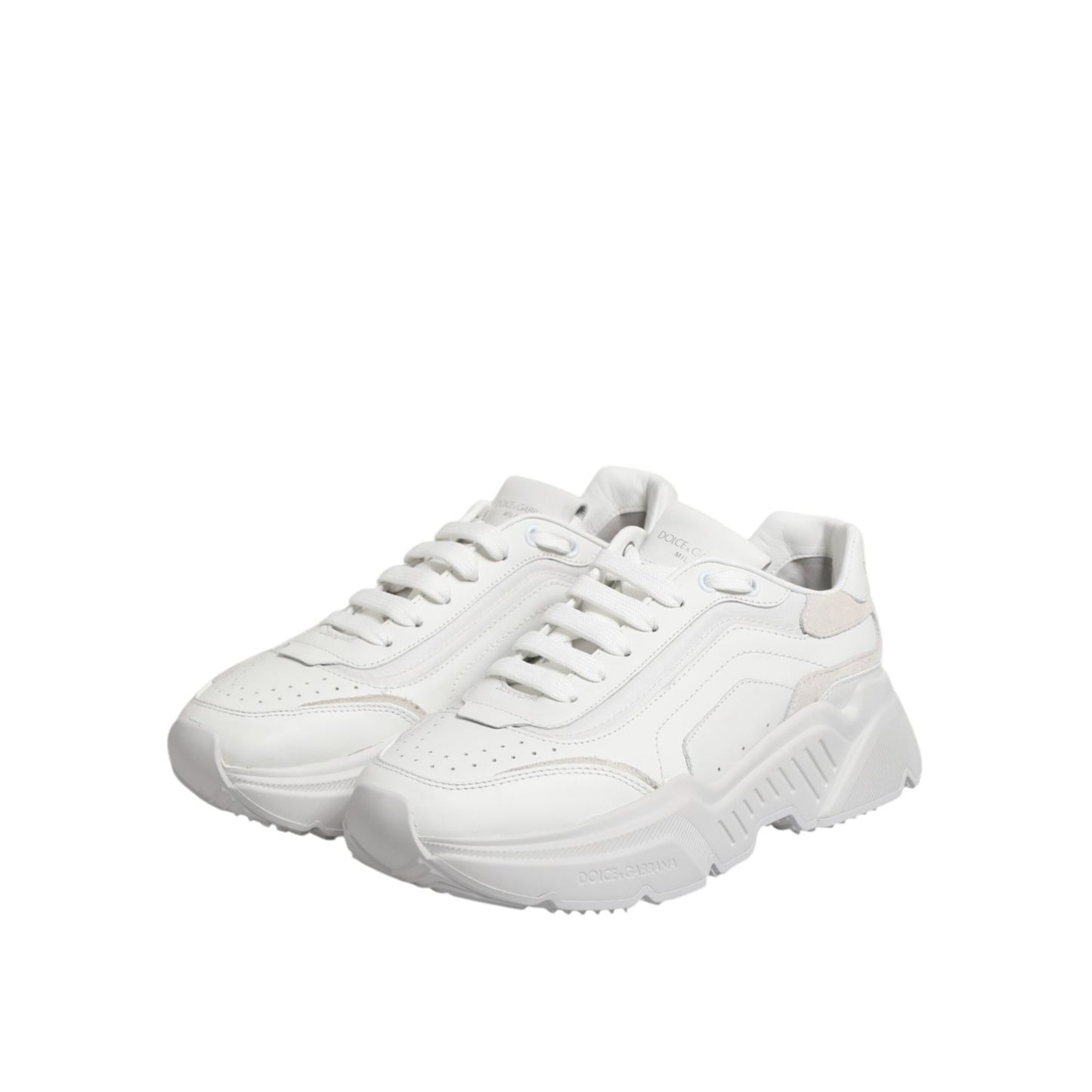 Dolce & Gabbana White Leather Daymaster Low Top Sneakers Shoes