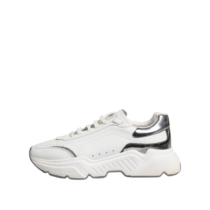 Dolce & Gabbana White Daymaster Leather Low Top Sneakers Shoes