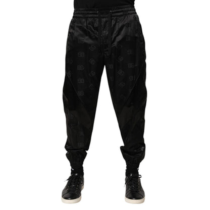 Dolce & Gabbana Black Logo DG Print Men Jogger Sweatpants Pants