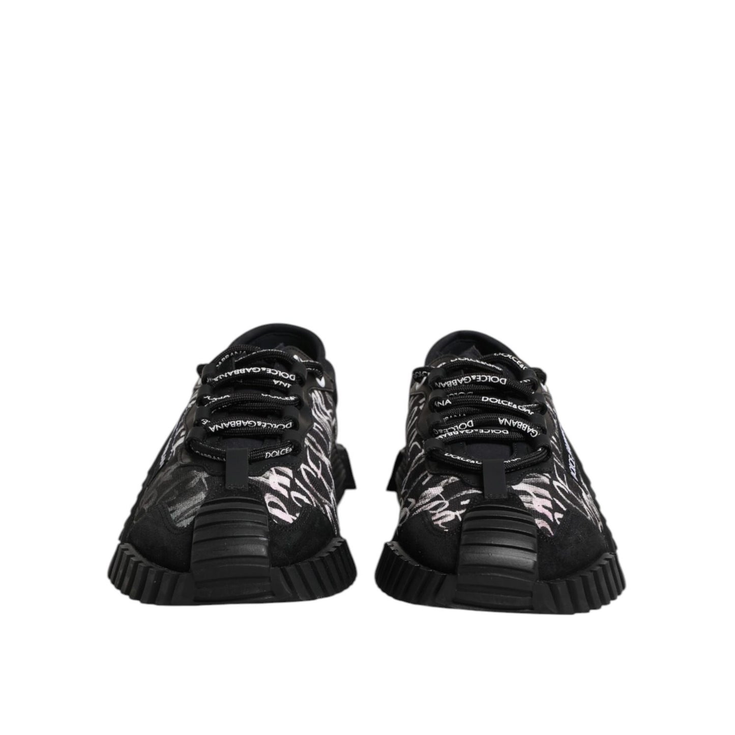 Dolce & Gabbana Black White NS1 Lace Up Low Top Sneakers Shoes