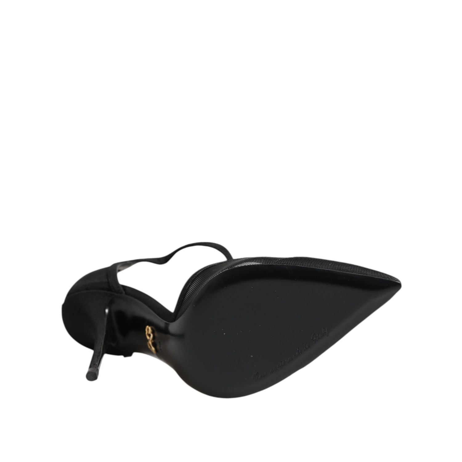 Dolce & Gabbana Black Mesh T-strap Stiletto High Heels Shoes