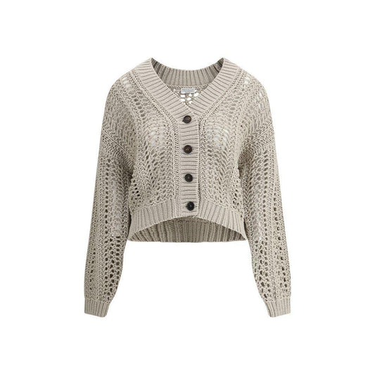Brunello Cucinelli Cardigan in perforated knit BR-M8E389106C9593-M