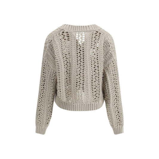 Brunello Cucinelli Cardigan in perforated knit BR-M8E389106C9593-M