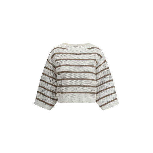 Brunello Cucinelli Sweater in perforated knit BR-MCO558900COW29-L