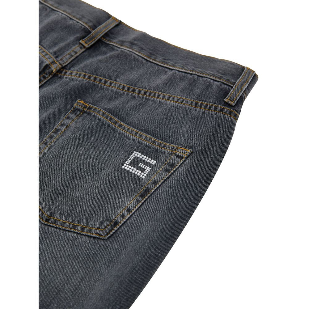 Gucci Gray Cotton Relaxed Fit Jeans