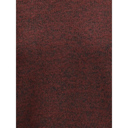 Margiela Bordeaux Fleece Wool Sweatshirt with vintage gradient color and brushed finish, highlighting unique texture and British style.