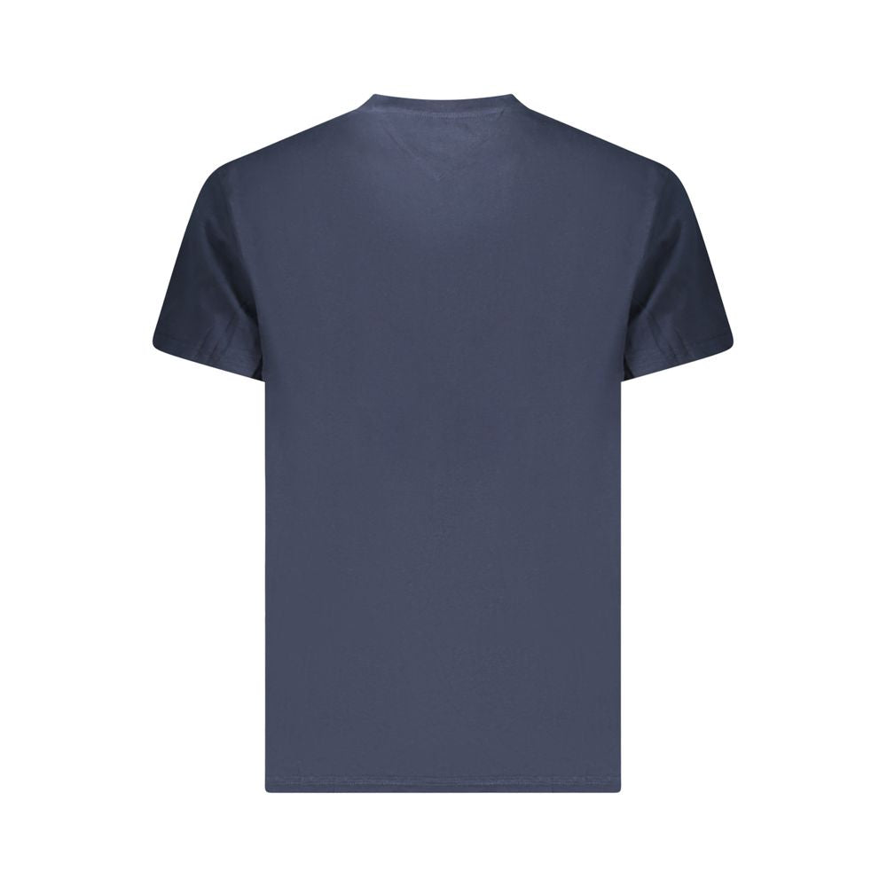 Tommy Hilfiger Blue Cotton Men T-Shirt, back view