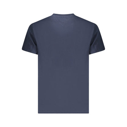 Tommy Hilfiger Blue Cotton Men T-Shirt, back view