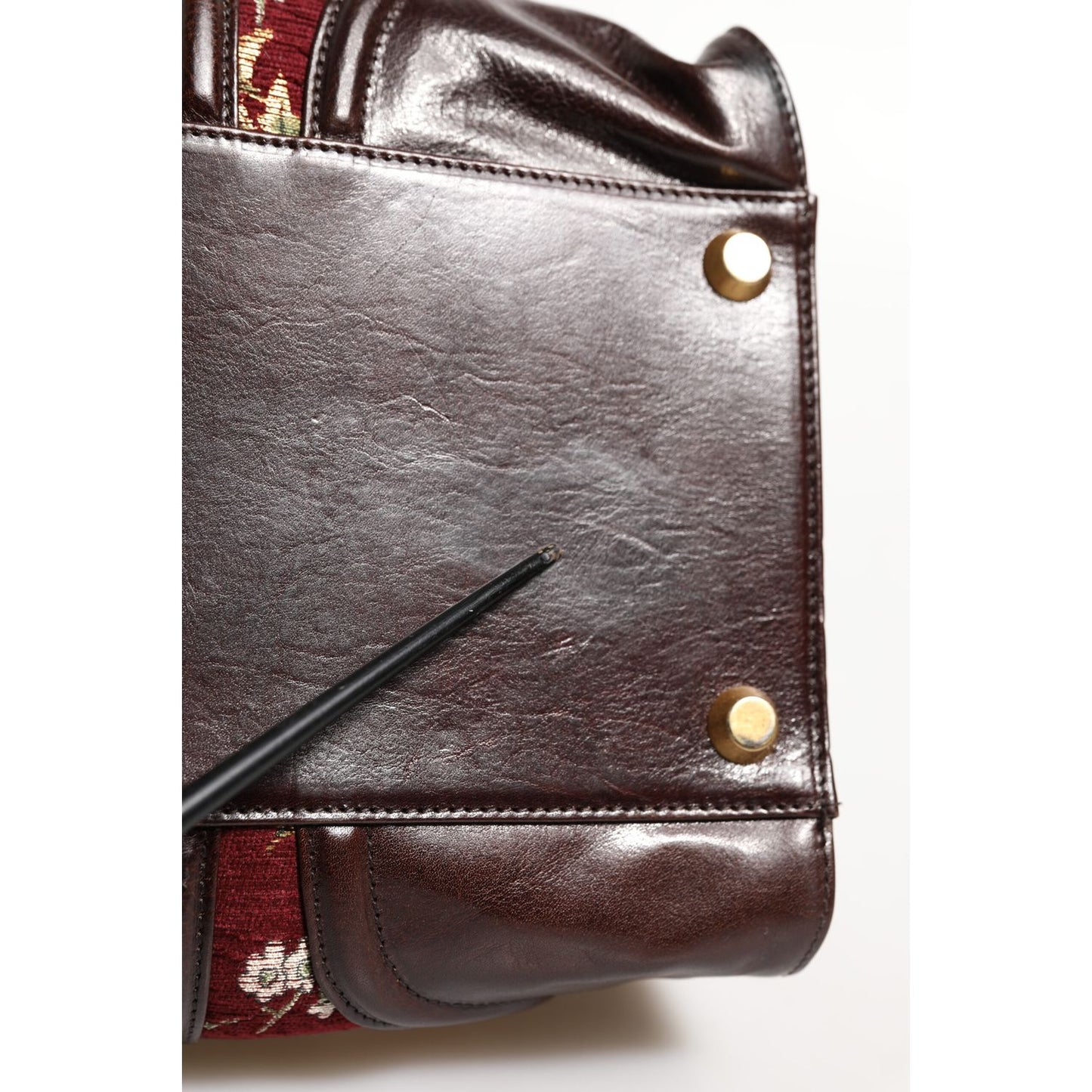 Dolce & Gabbana Multicolor Leather Jacquard Velvet Travel Duffle Bag