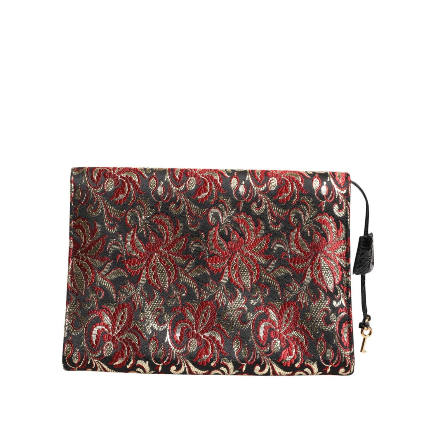 Dolce & Gabbana Multicolor Jacquard Floral Document Briefcase Bag