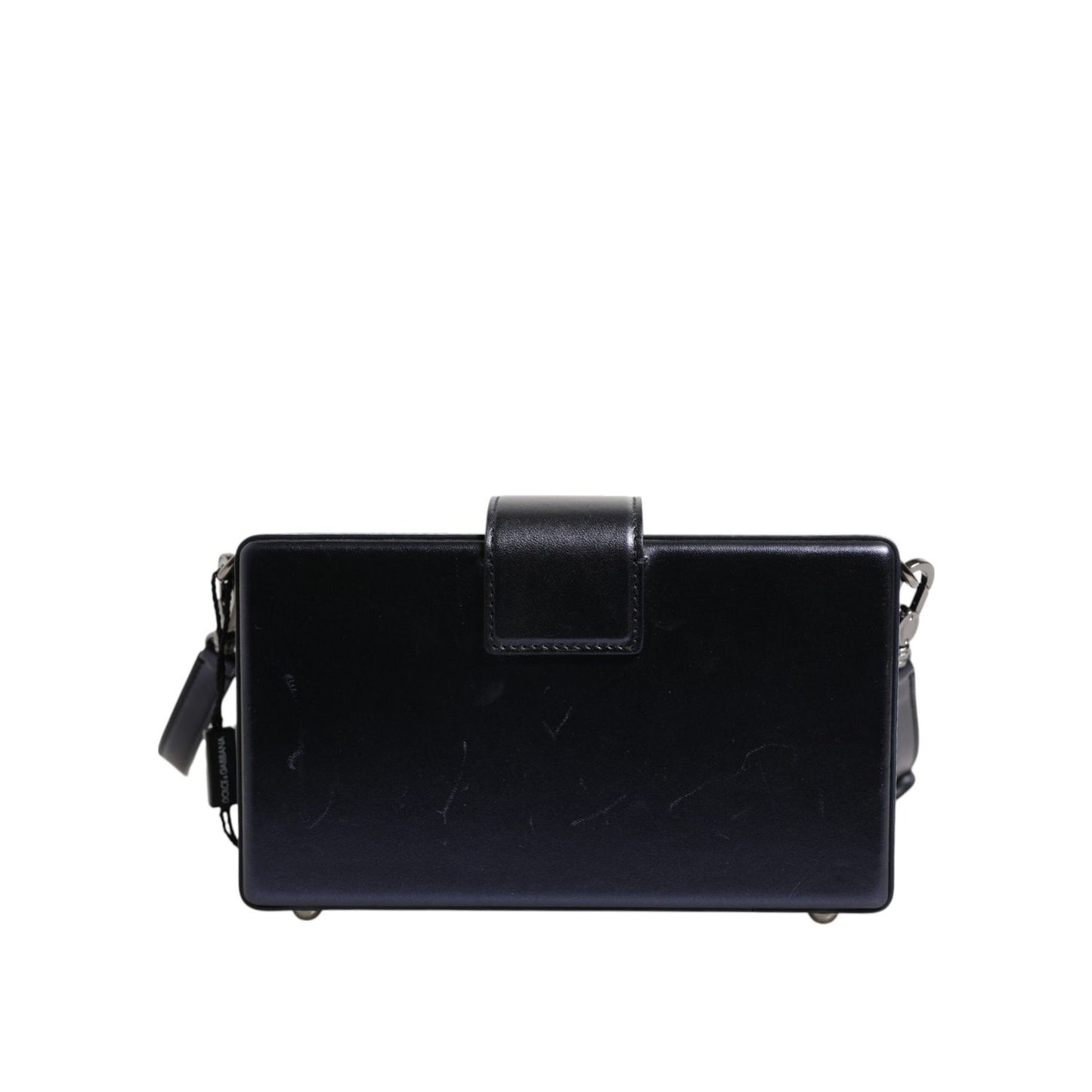 Dolce & Gabbana Blue DG BOX Lambskin Leather Crossbody Strap Bag