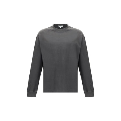 Agolde Gray Cotton Long Sleeve T-Shirt with ribbed crew neck and elasticized cuffs, made of soft jersey. Perfect for a casual, refined look.