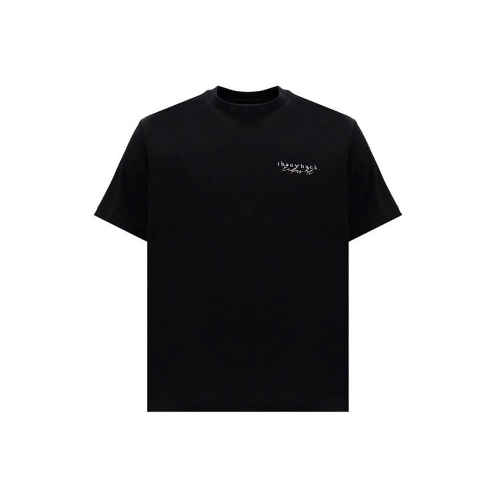 Loulou De Saison Black Wool Sweatshirt with crew neck, long sleeves, and gold detail creating draped effect. AW25 regular fit.