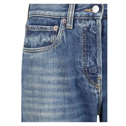 Prada Blue Cotton Straight-Leg Jeans