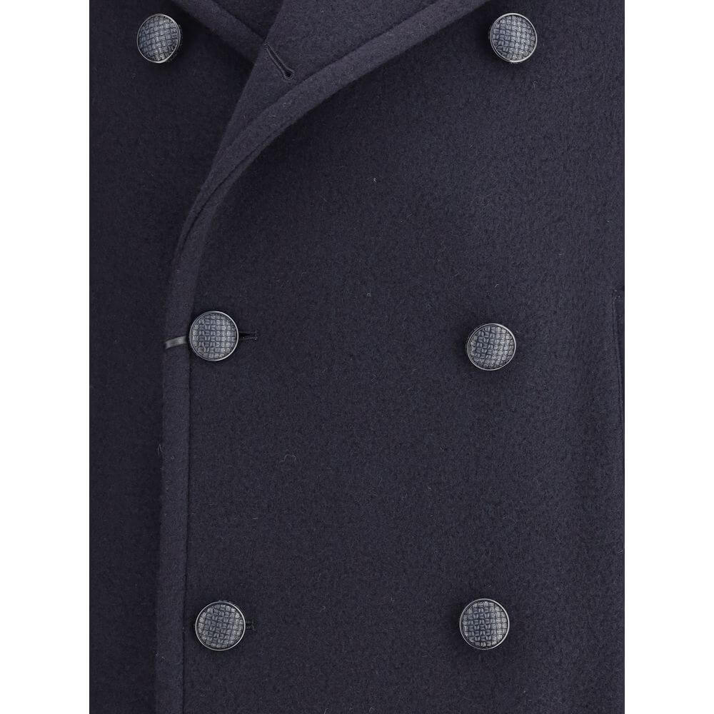 Tagliatore Blue Wool Coat
