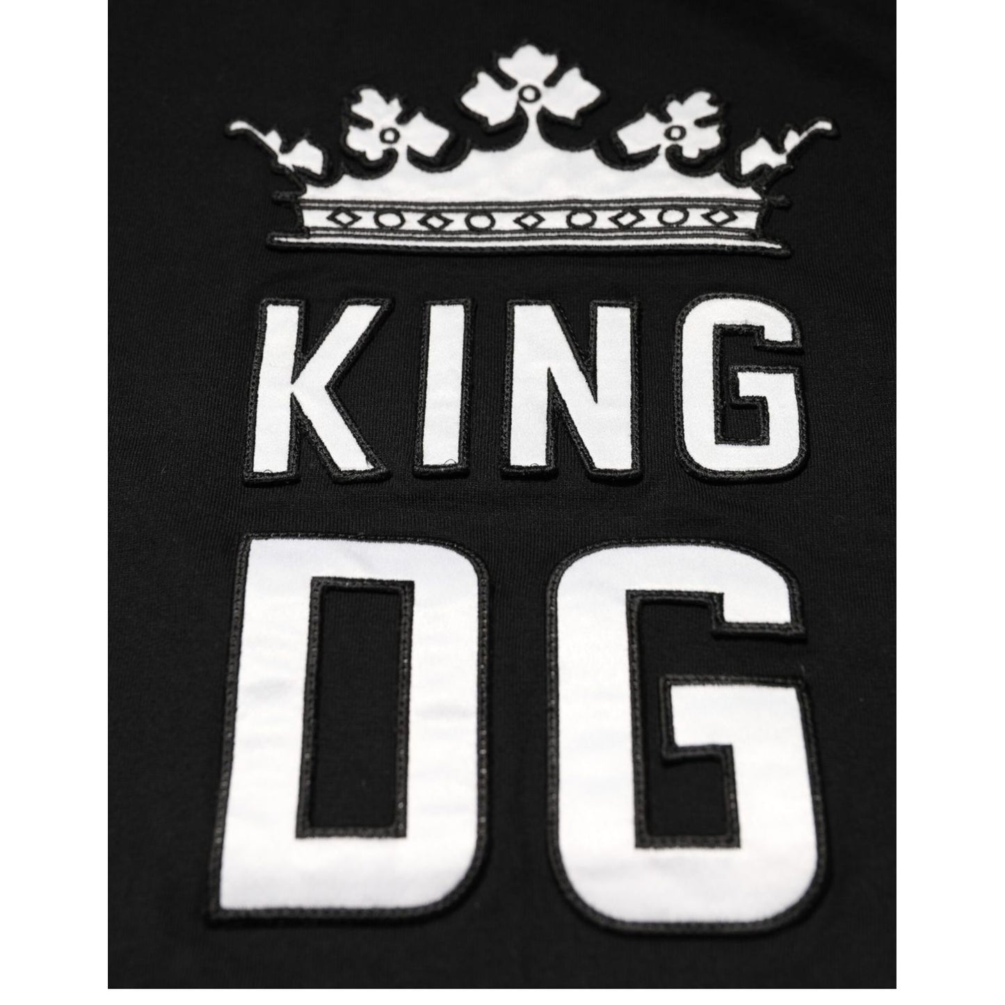 Dolce & Gabbana Black DG King Crown Cotton Crew Neck T-shirt