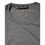 Dolce & Gabbana Gray Cotton Crew Neck Short Sleeves T-shirt