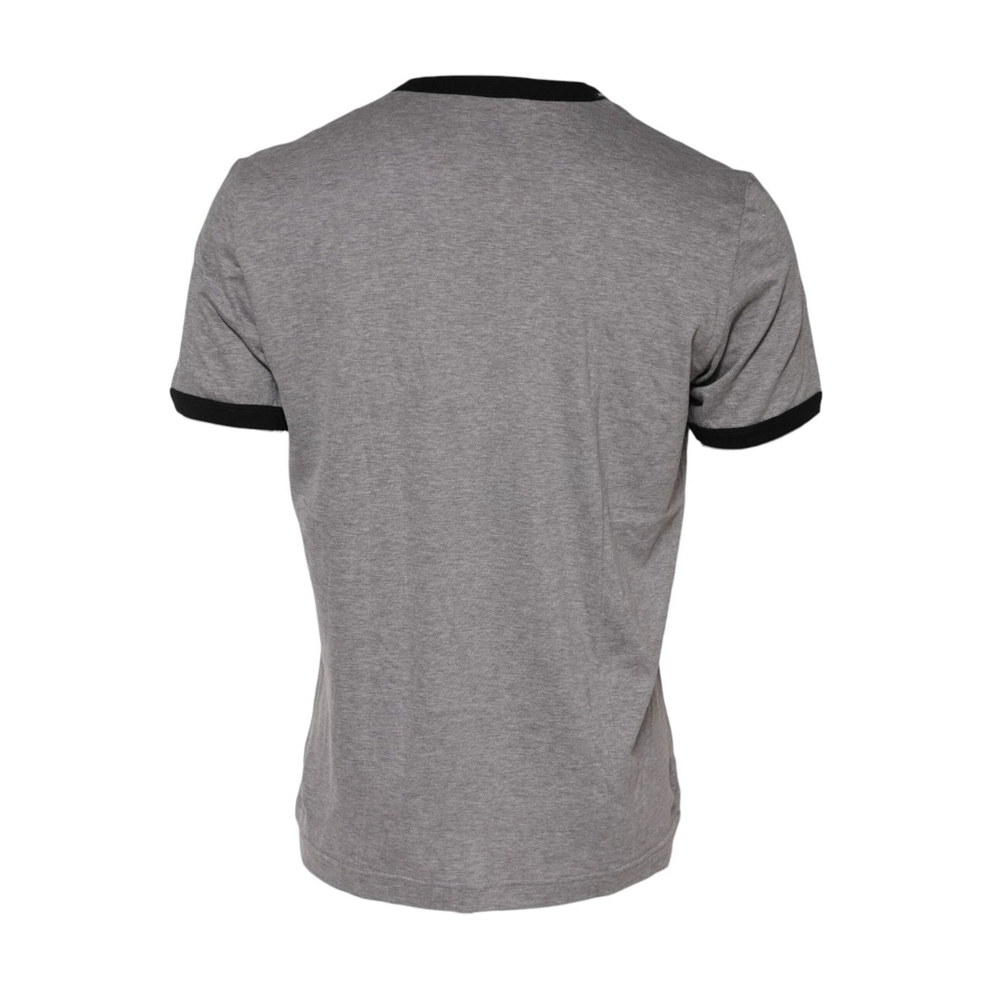 Dolce & Gabbana Gray Sacred Heart Cotton Crew Neck T-shirt