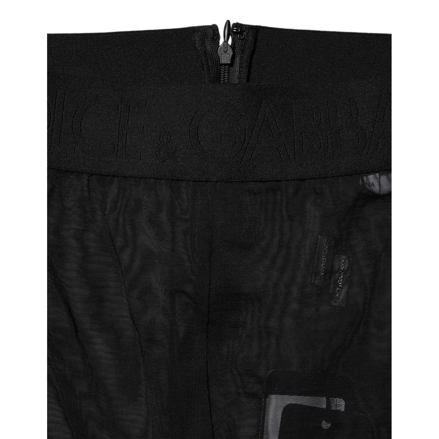 Dolce & Gabbana Black Nylon Leggings Stretch Pants
