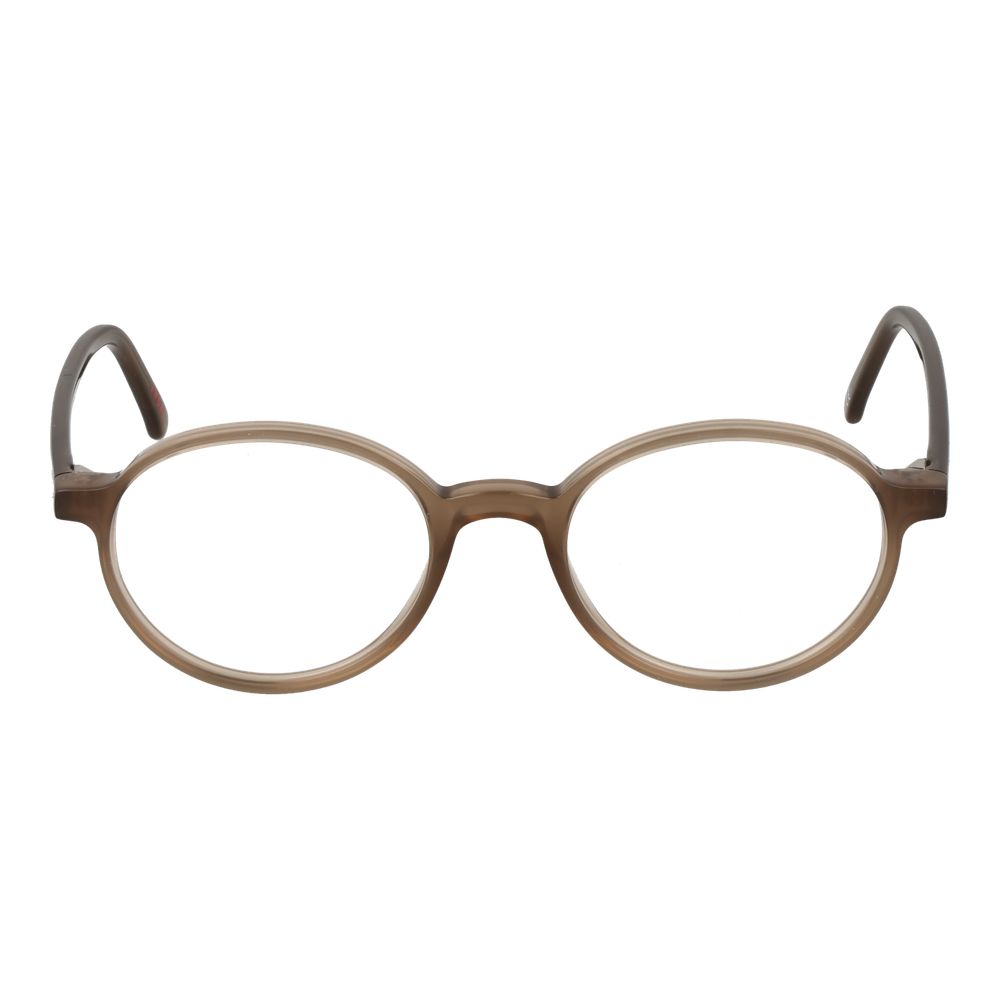 Andy Wolf Beige Unisex Glasses Frame, oval acetate full-rim, 48-18-140, includes branded case.