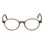 Andy Wolf Beige Unisex Glasses Frame, oval acetate full-rim, 48-18-140, includes branded case.