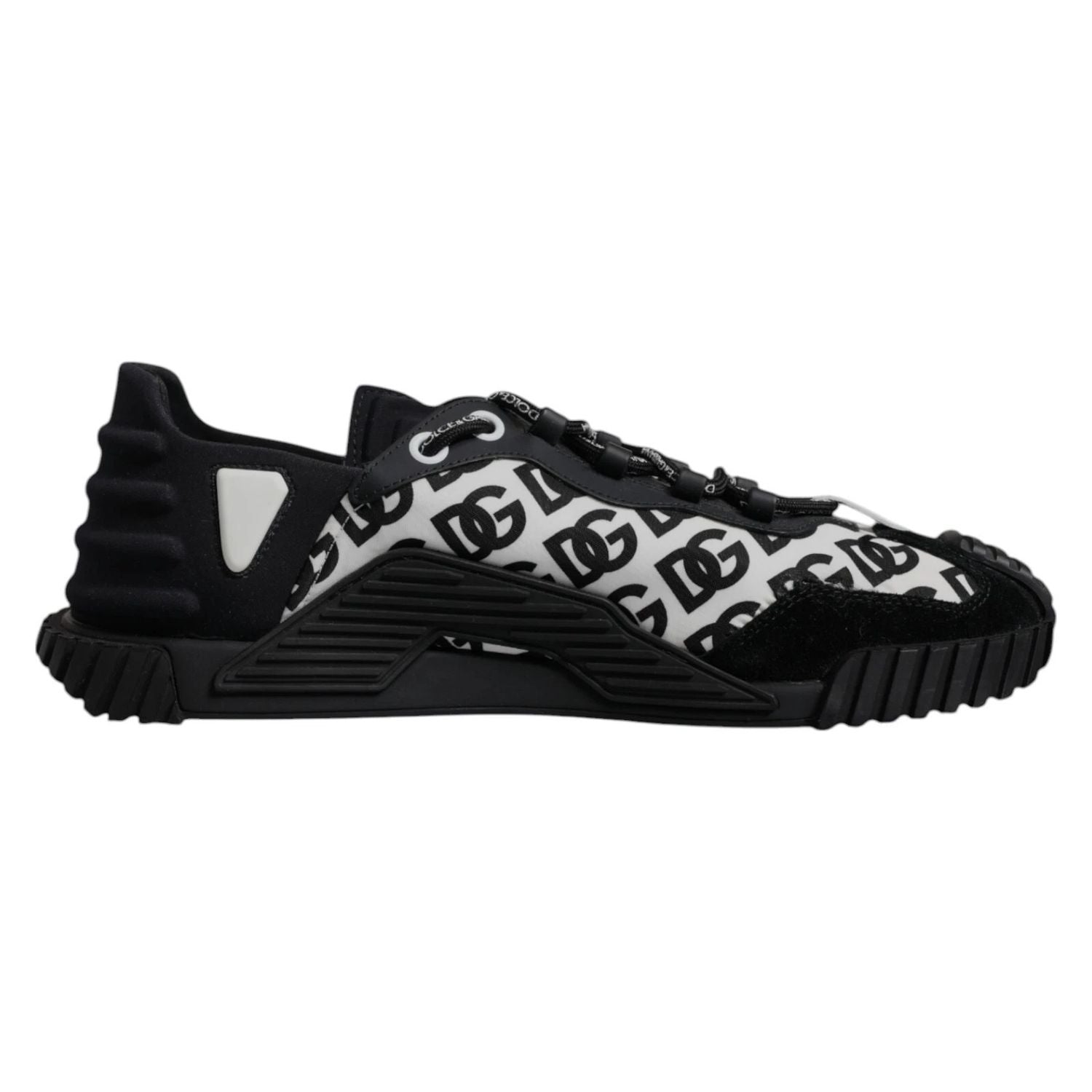 Dolce & Gabbana Black Logo Lace Up Low Top NS1 Sneakers