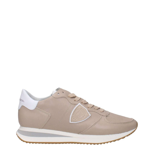 Philippe Model Beige Leather Low Tops PH-15093878948105-EU37/US7