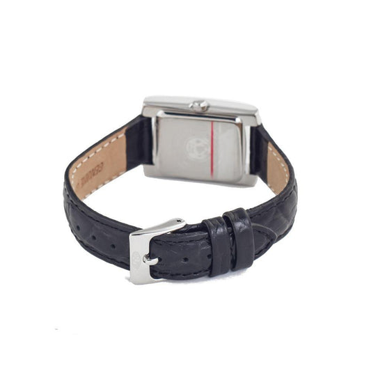 Time Force Black Leather Watch