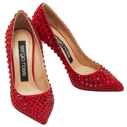 Sergio Rossi Red Calfskin Women Pump