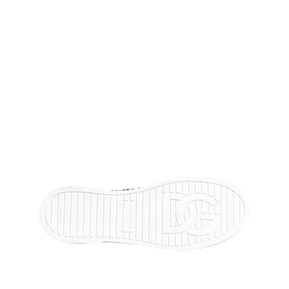 Dolce & Gabbana Green Portofino Crystal DG Logo Sneakers Shoes