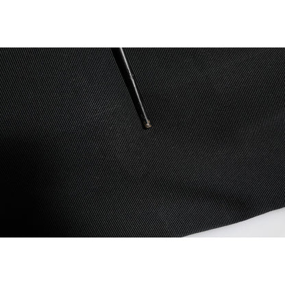 Dolce & Gabbana Black Acetate HighWaist Tapered Trouser Pants