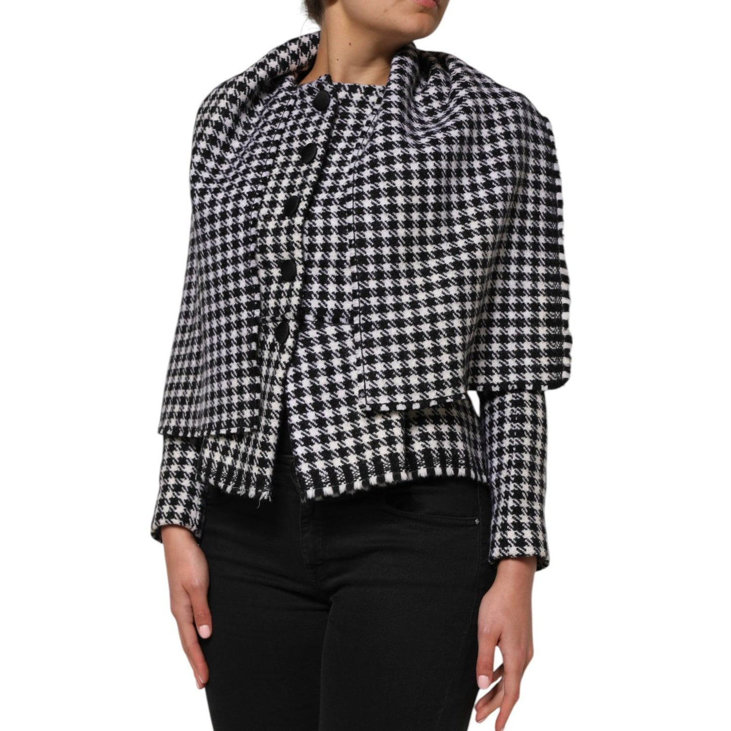 Dolce & Gabbana Multicolor Wool Monochrome Patterned Jacket JKT41567-38