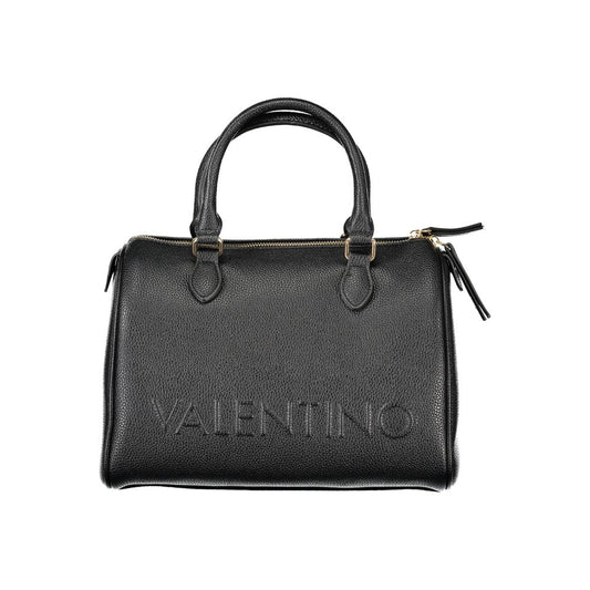 Mario Valentino Black Polyethylene Women Handbag with sleek silhouette and adjustable strap