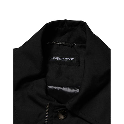 Dolce & Gabbana Black Patch Pocket Full Zip Bomber Jacket